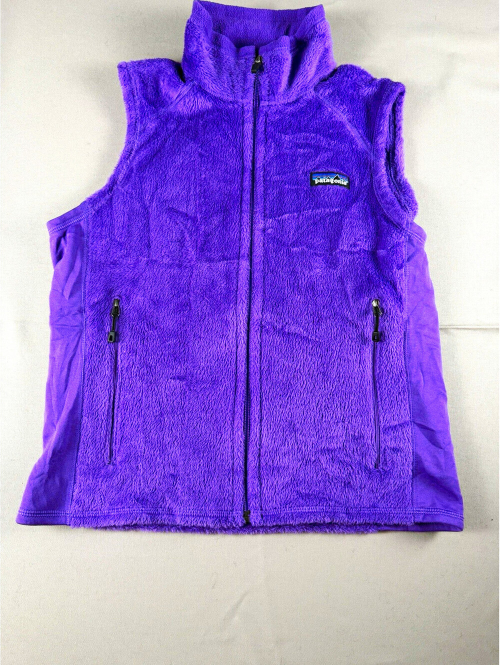 Patagonia Polartec Thermal Pro Purple Full Zip Fleece Vest Zipped Pockets S